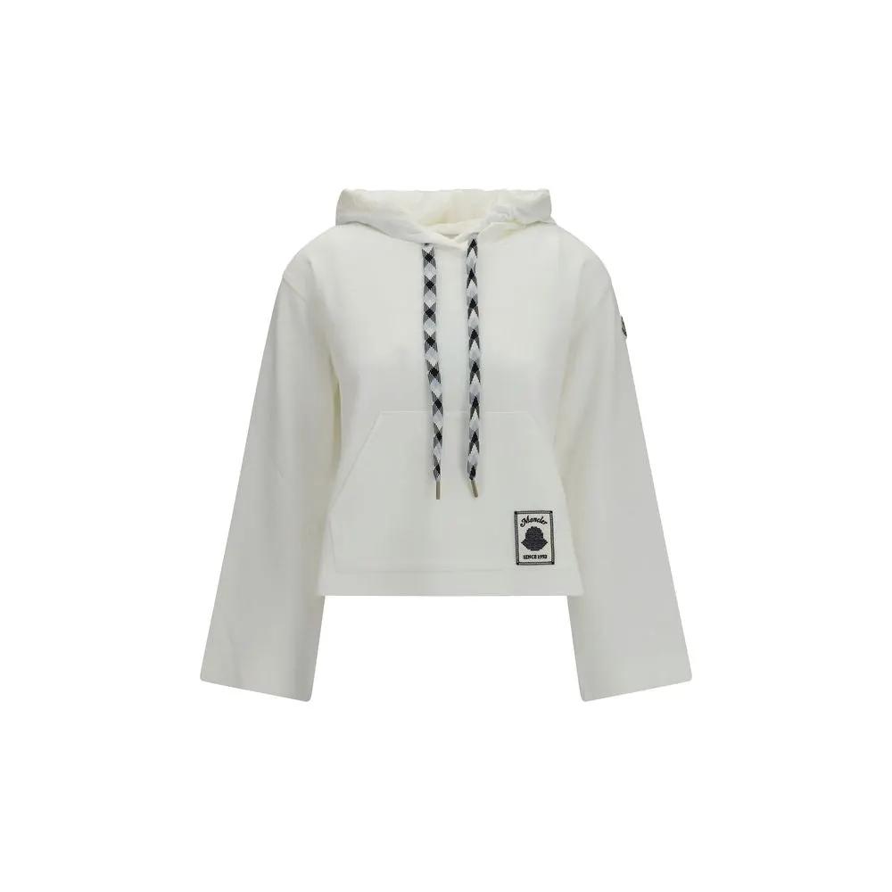 Moncler Moncler White Cotton Sweatshirt
