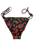 Bas de bikini de plage en nylon à imprimé floral noir Dolce & Gabbana