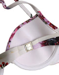Haut de bikini de plage en nylon à imprimé floral blanc Dolce & Gabbana