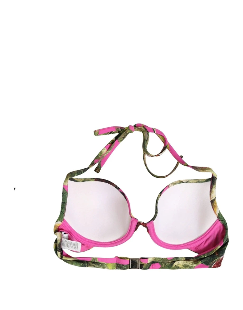 Haut de bikini de plage à imprimé figue fuchsia rose Dolce & Gabbana