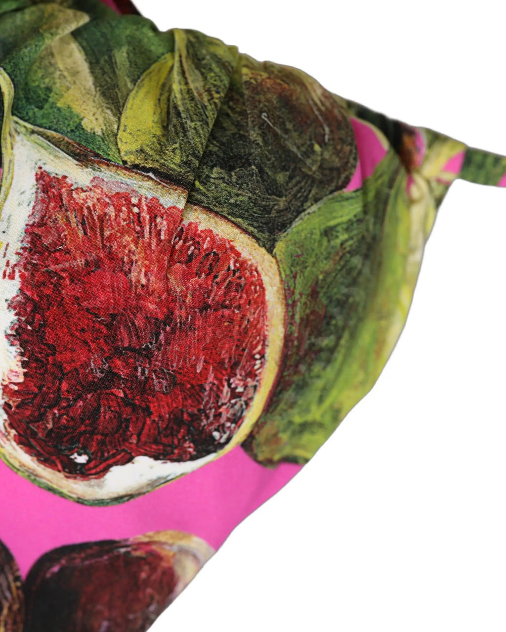 Haut de bikini de plage Dolce & Gabbana rose fuchsia imprimé figues