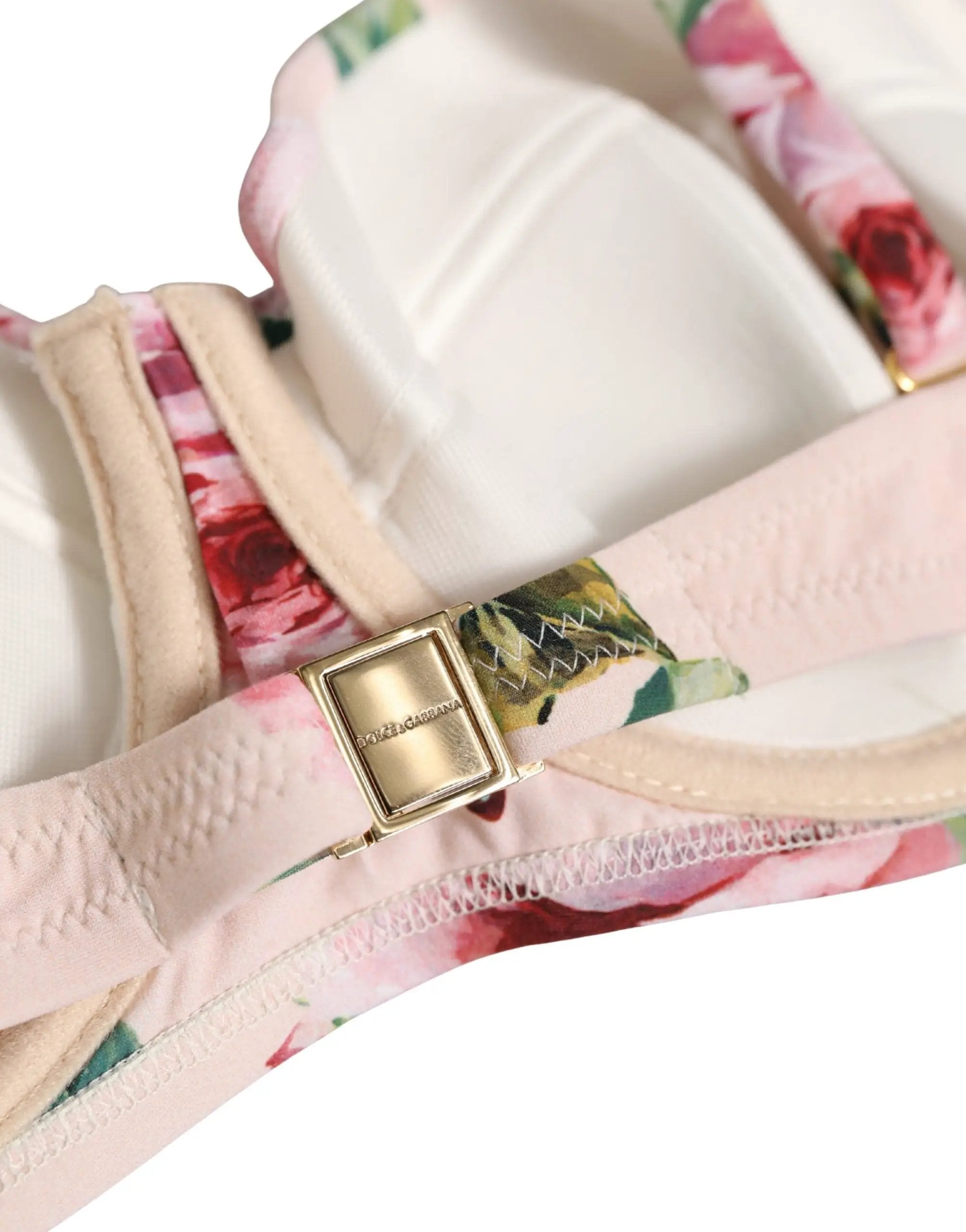 Haut de bikini armatures Dolce & Gabbana imprimé floral rose