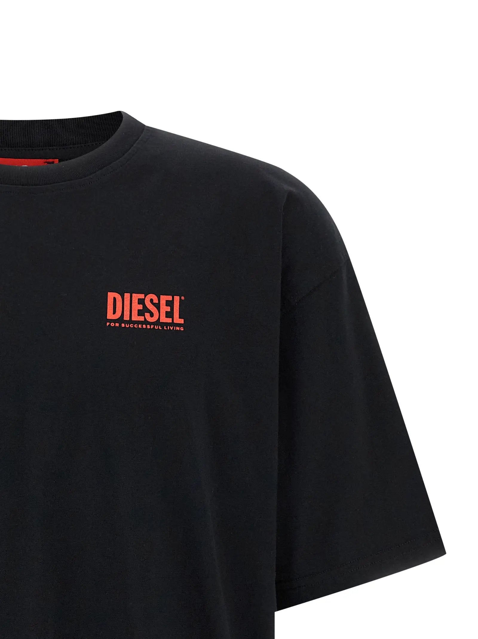 Diesel Black Cotton T-Shirt