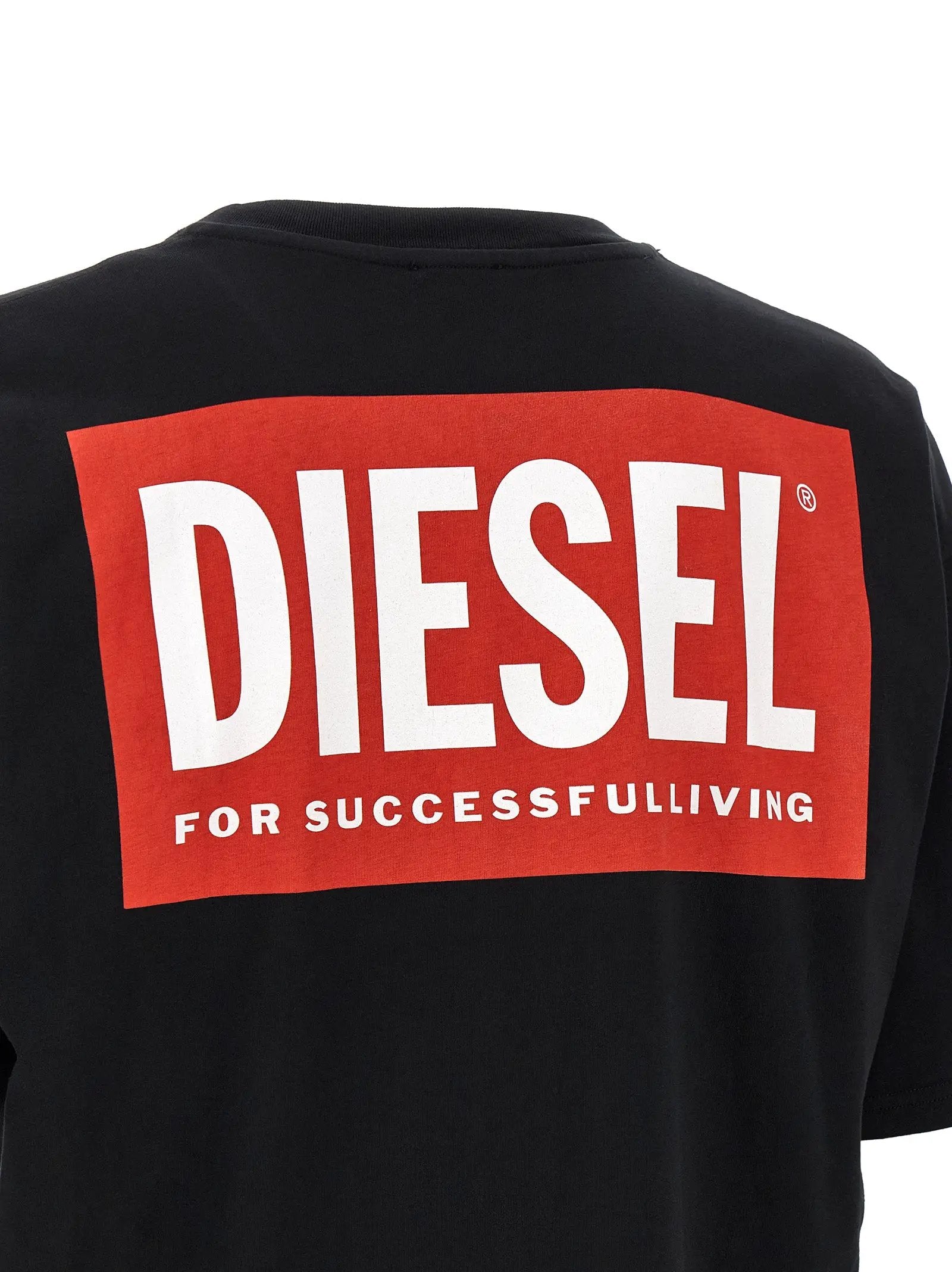 Diesel Black Cotton T-Shirt