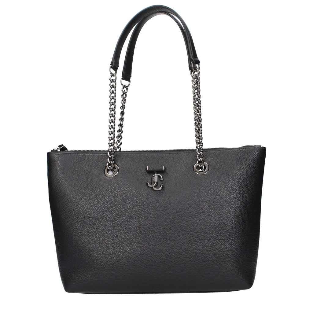Jimmy Choo Black Leather Shoulder Bag