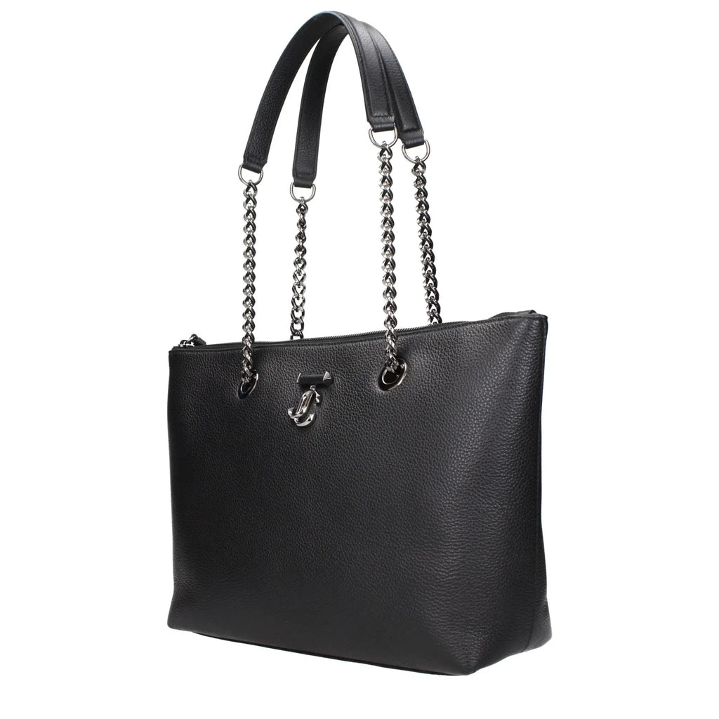 Jimmy Choo Black Leather Shoulder Bag
