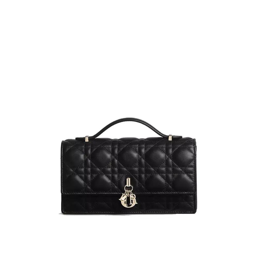 Dior Black Leather Shoulder Bag