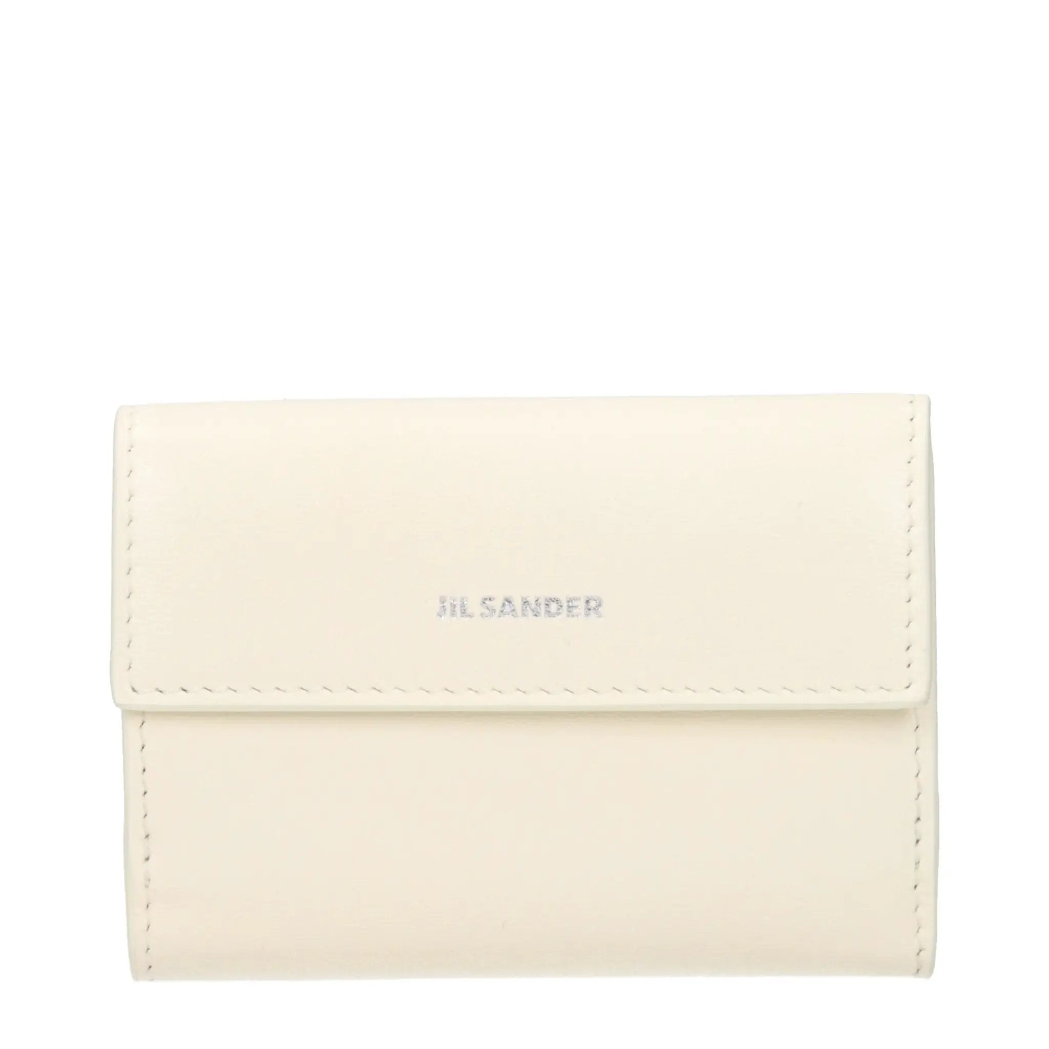 Jil Sander White Leather Wallet