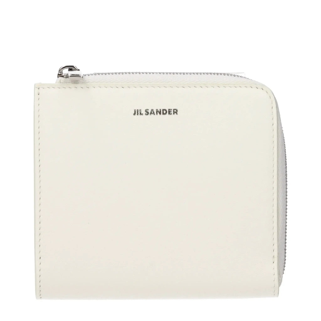 Jil Sander White Leather Wallet
