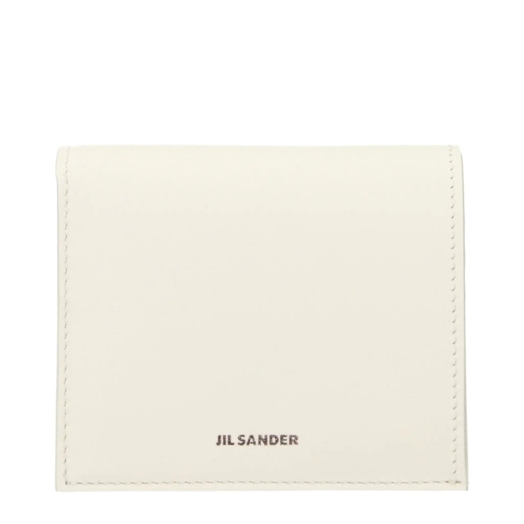 Jil Sander White Leather Wallet
