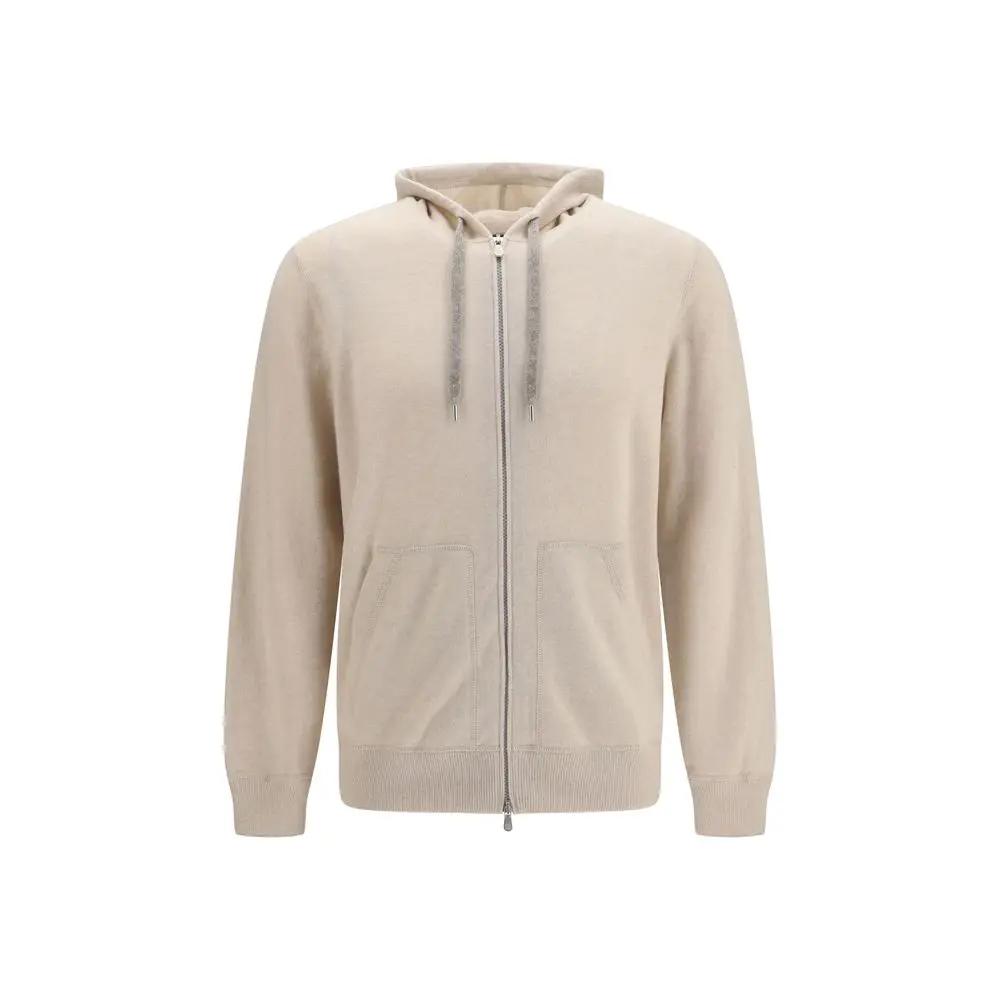 Brunello Cucinelli Beige Cashmere Sweatshirt