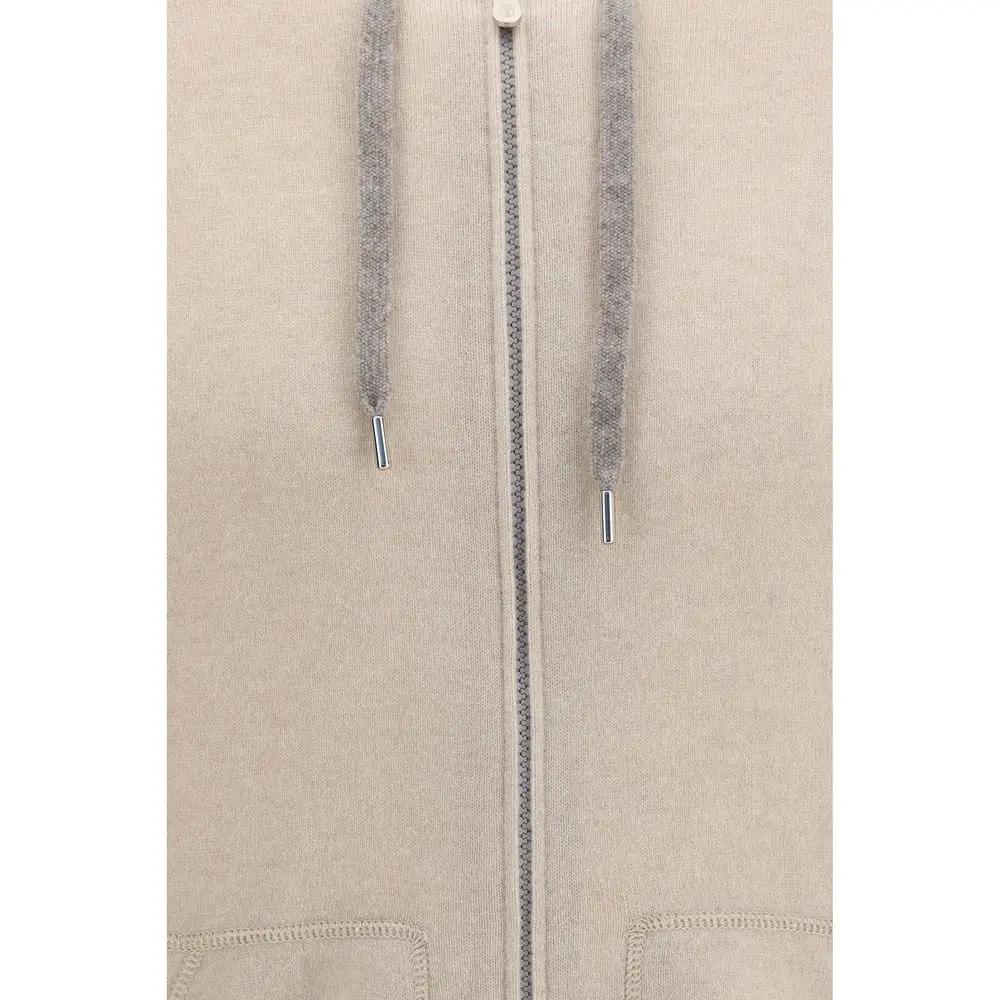 Brunello Cucinelli Beige Cashmere Sweatshirt