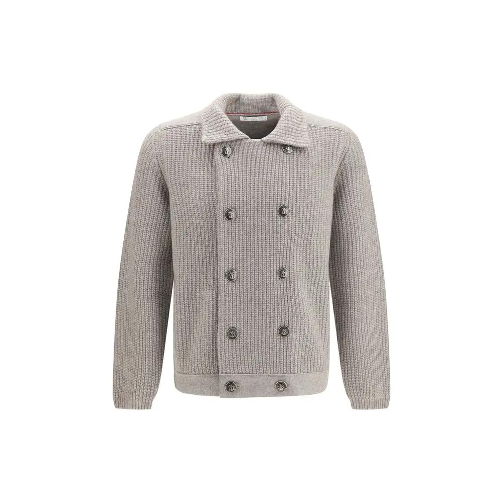 Brunello Cucinelli Gray Cashmere Cardigan