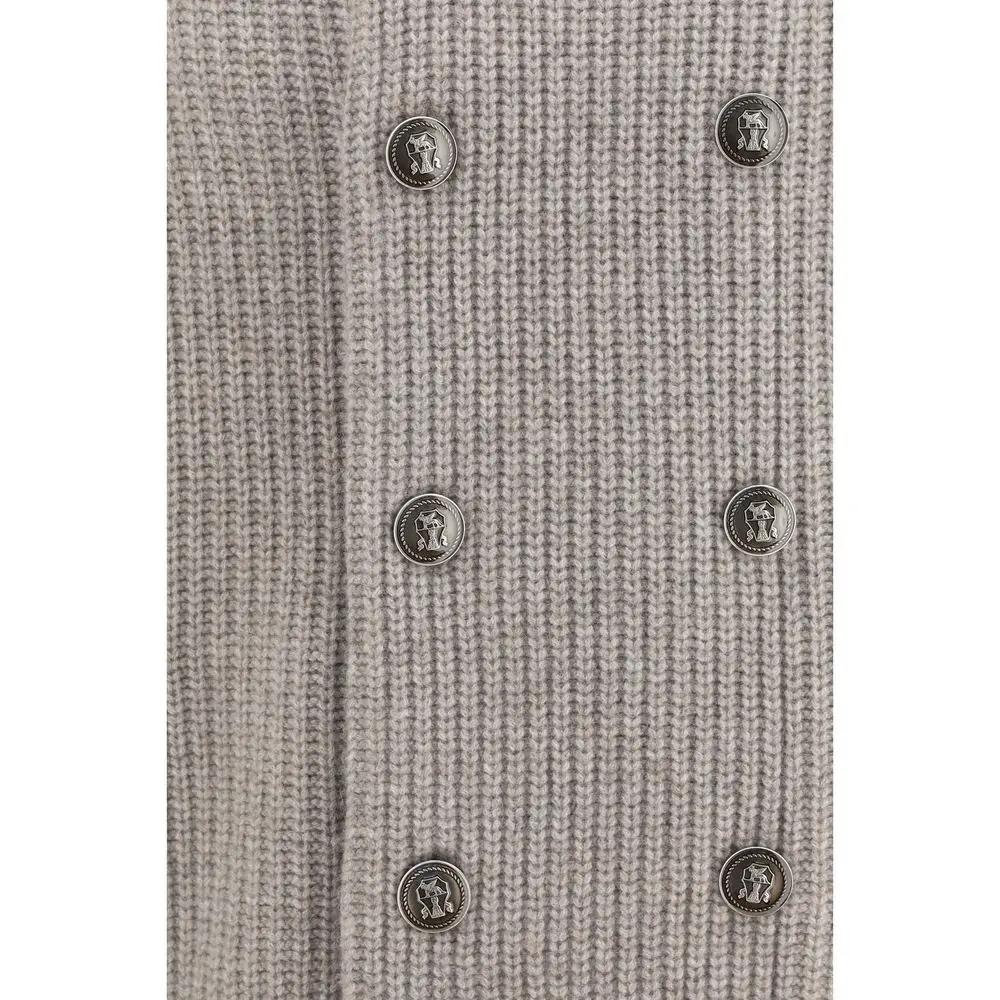 Brunello Cucinelli Gray Cashmere Cardigan