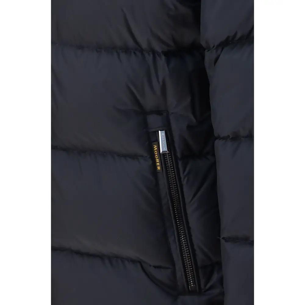 MooRER Blue Polyamide Full-Length Jacket