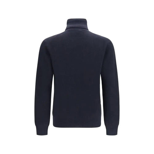 Brioni Col roulé en cachemire bleu