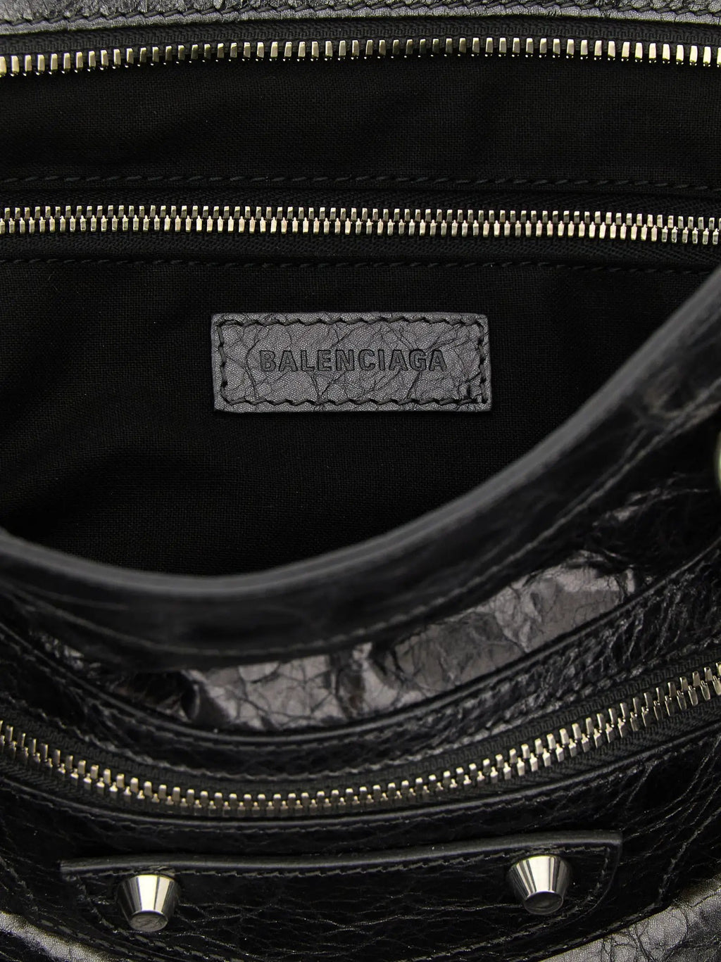 Balenciaga Silver Lamb Leather Handbag