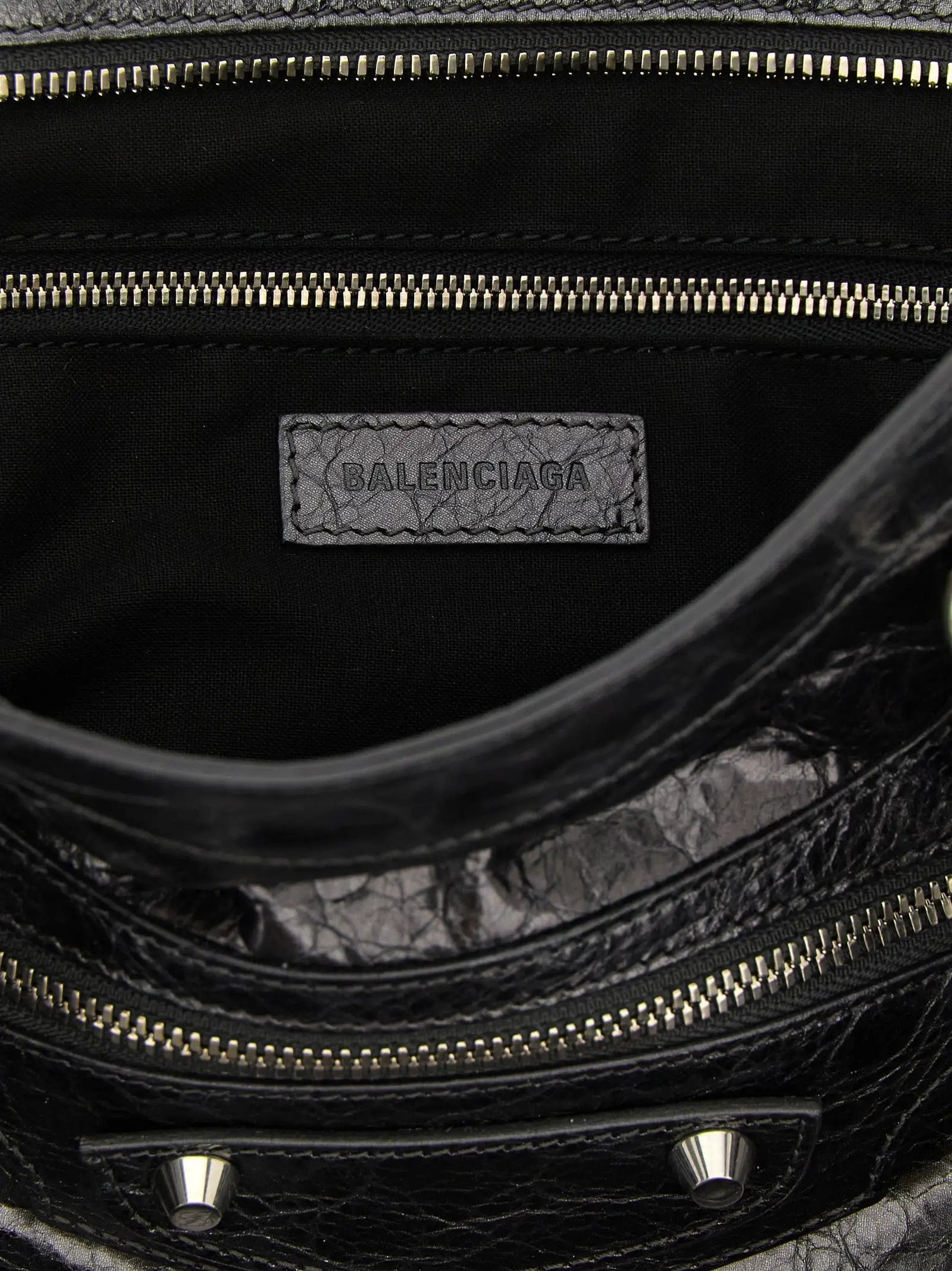 Balenciaga Silver Lamb Leather Handbag