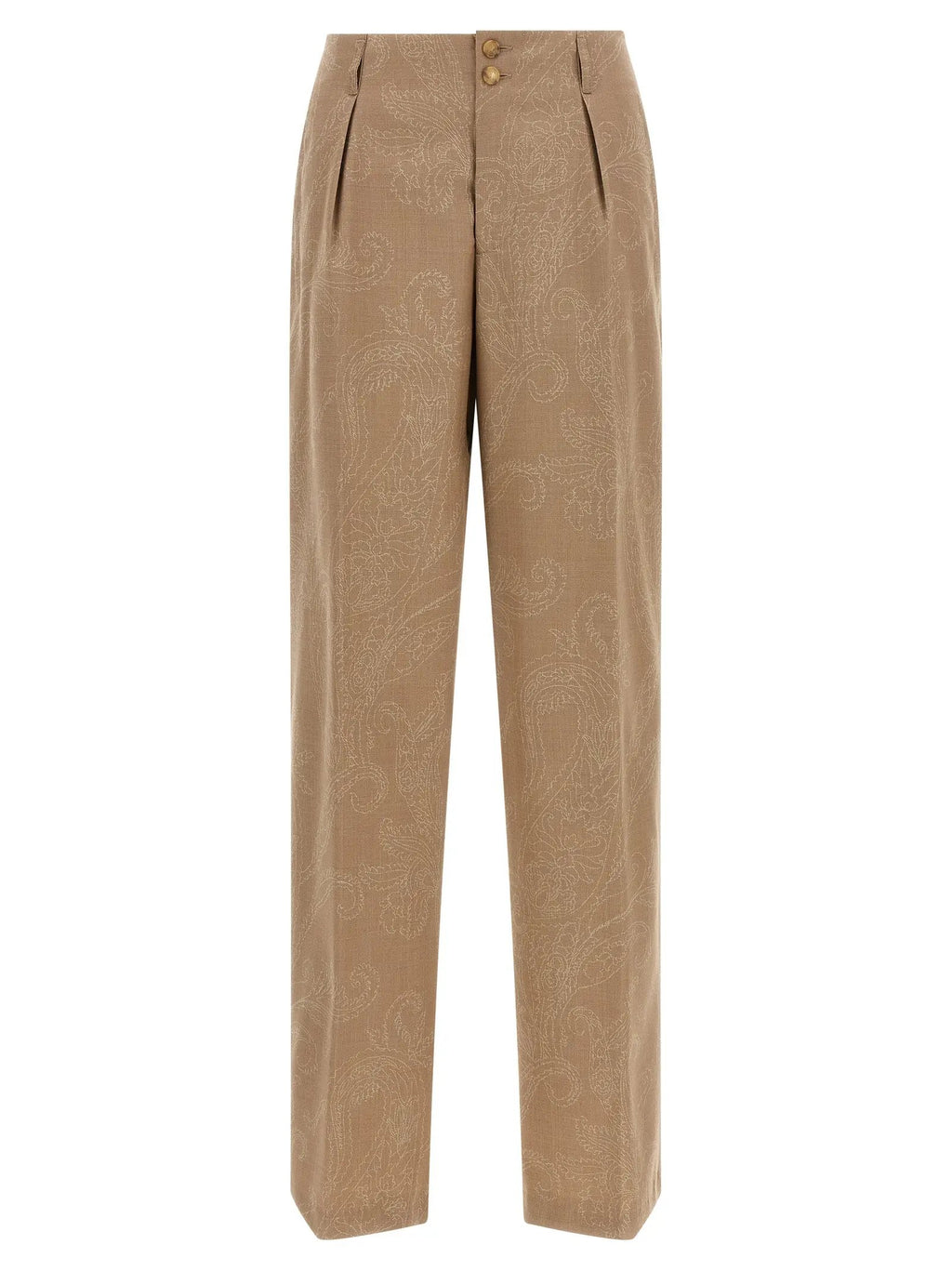 Etro Beige Wool Dress Pants
