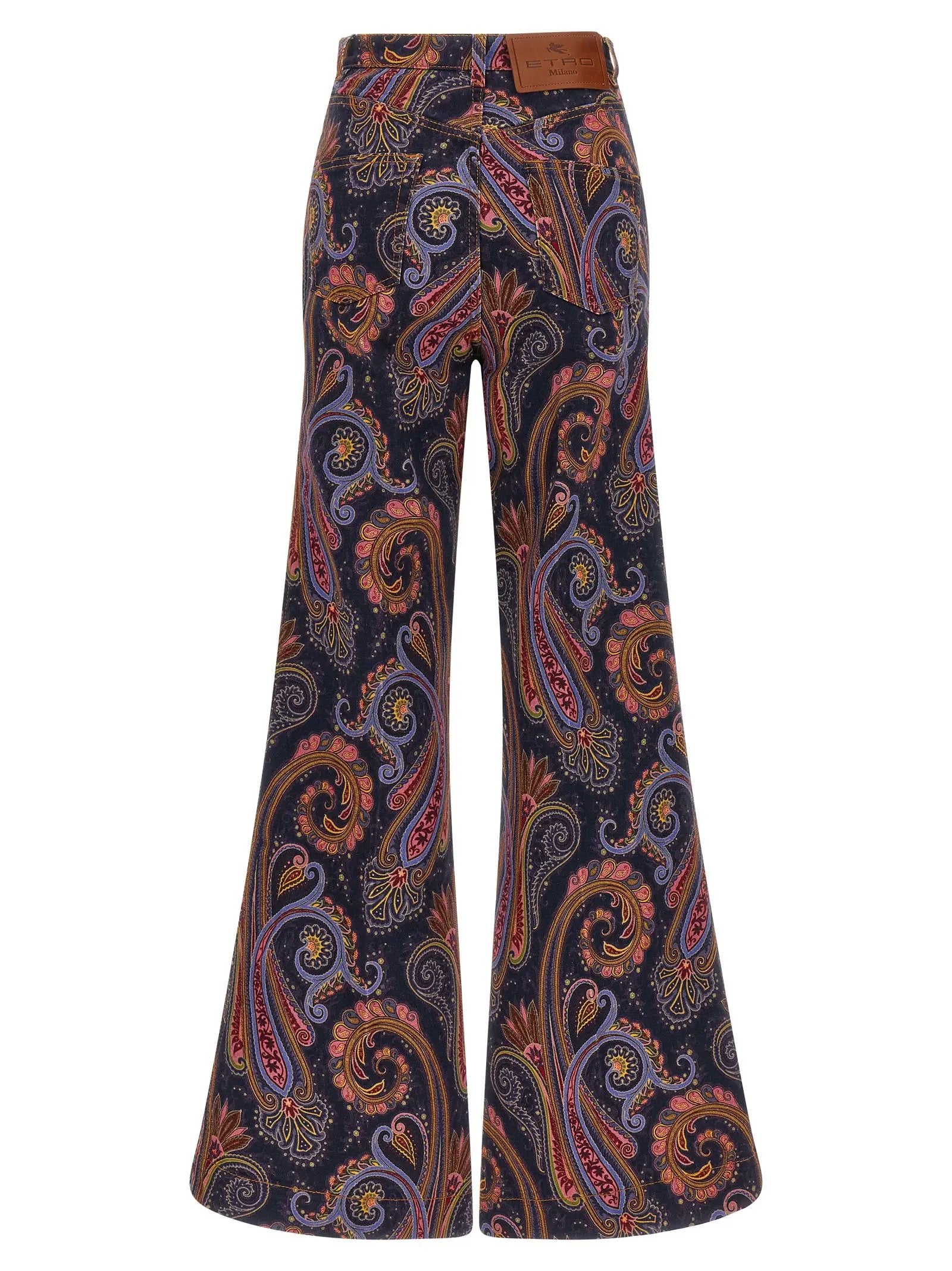 Etro Multicolor Cotton Flared Jeans