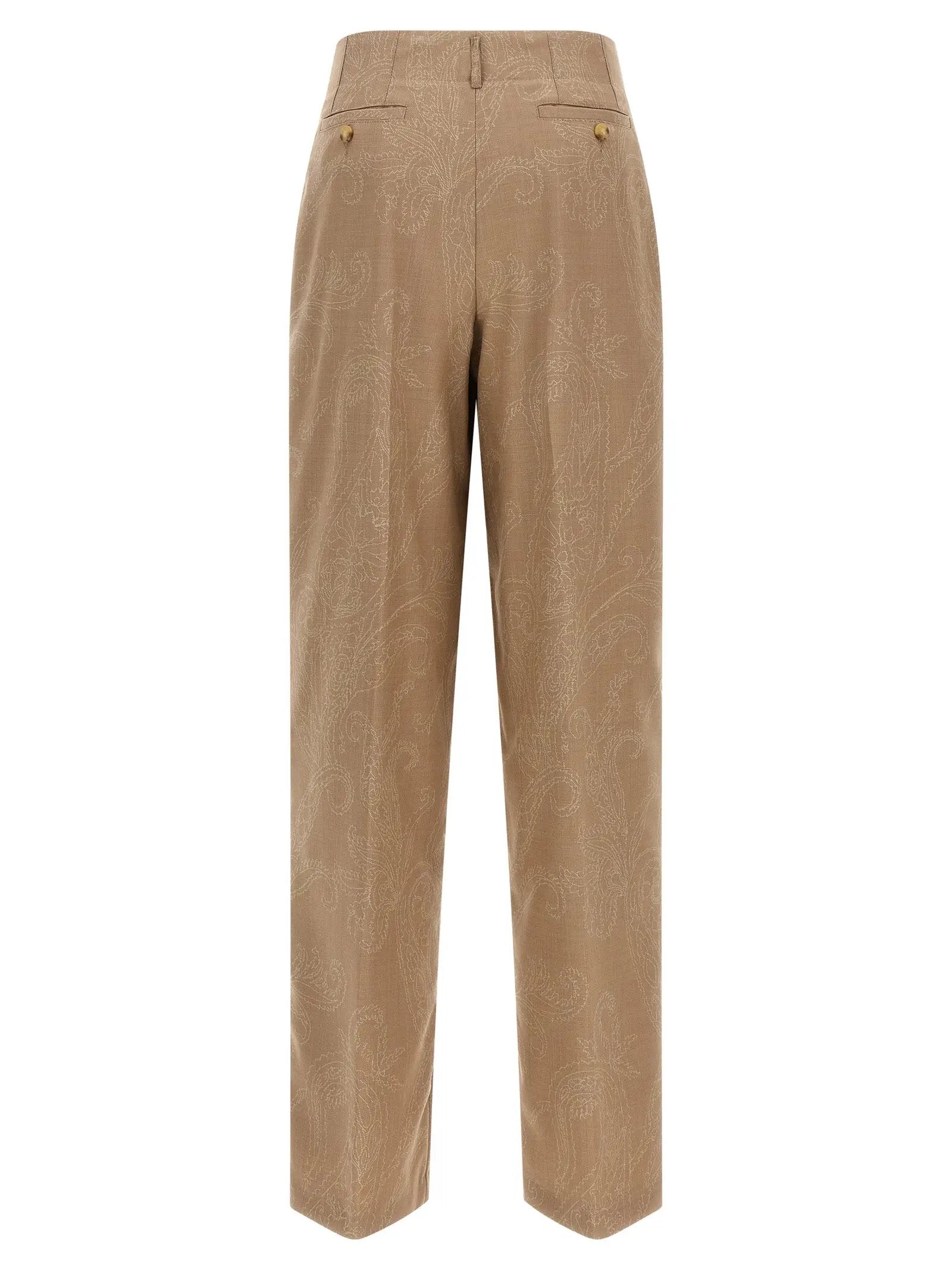 Etro Beige Wool Dress Pants