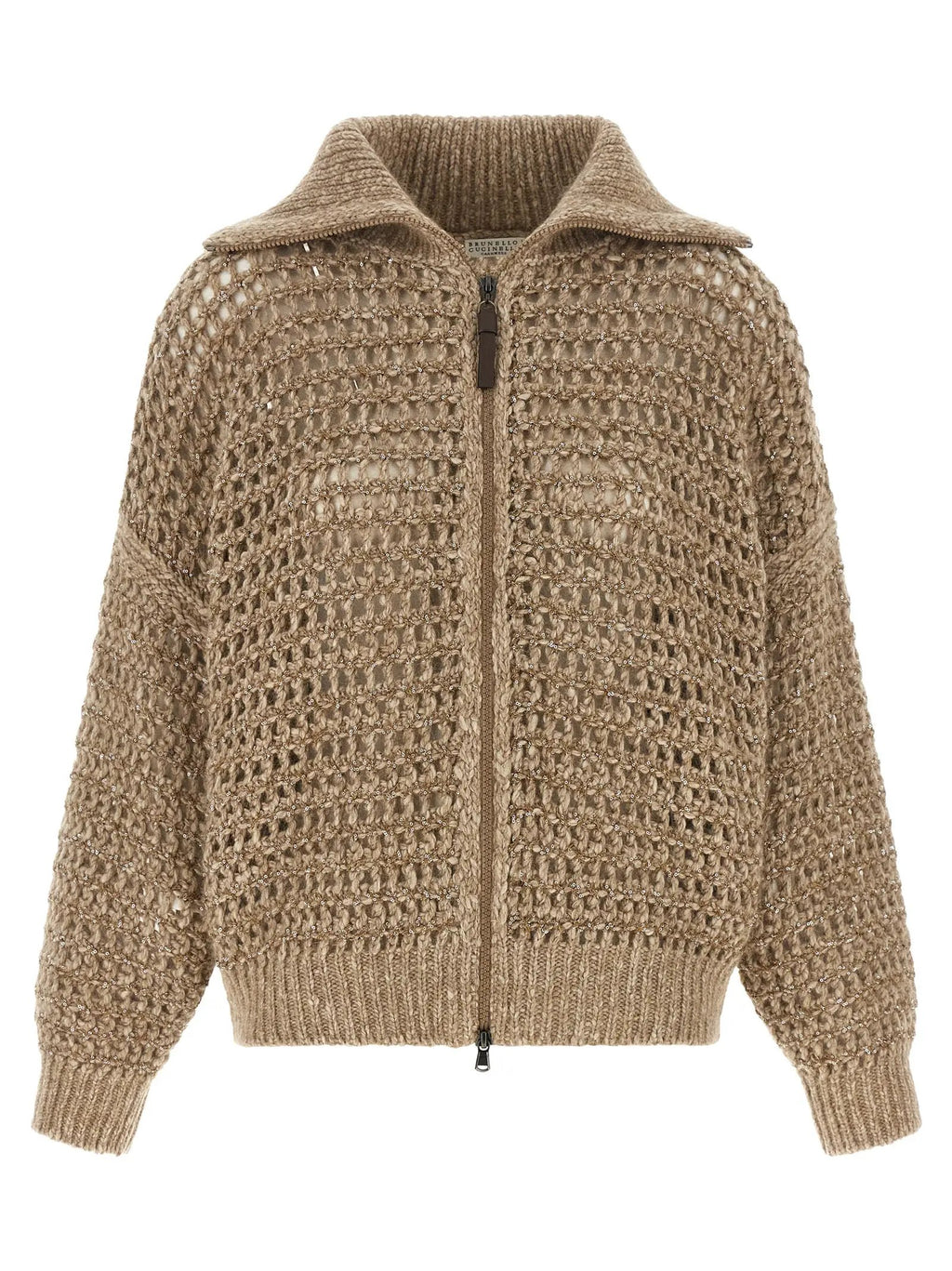 Brunello Cucinelli Beige Elastane Cardigan