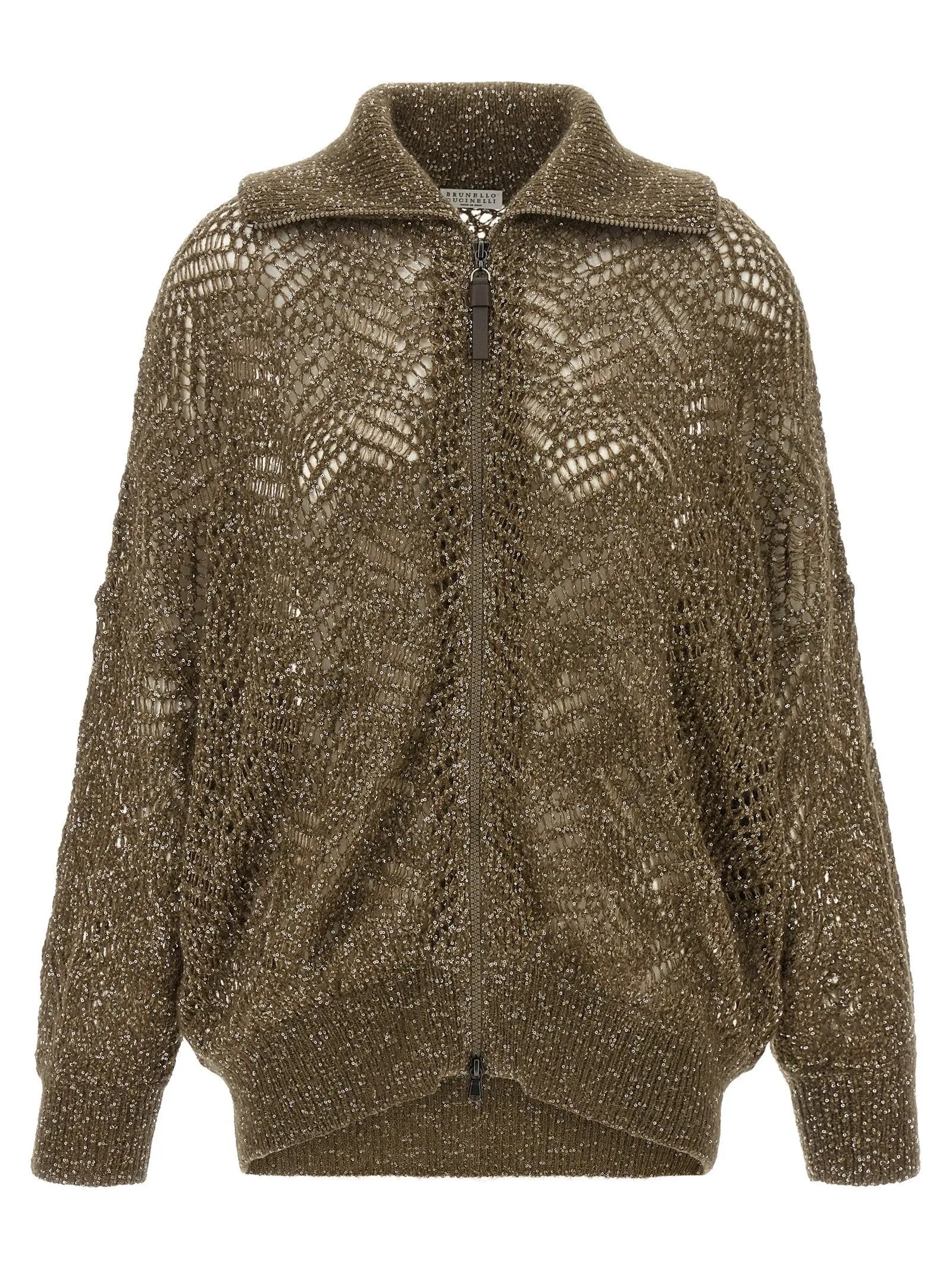 Brunello Cucinelli Brown Polyamide Cardigan