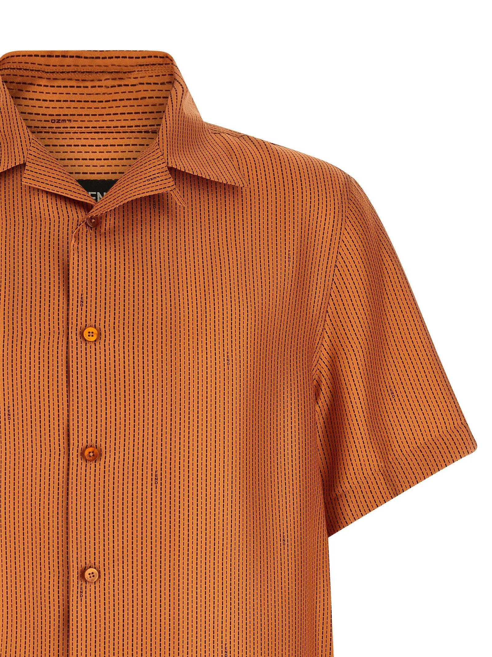 Fendi Orange Silk Blouse