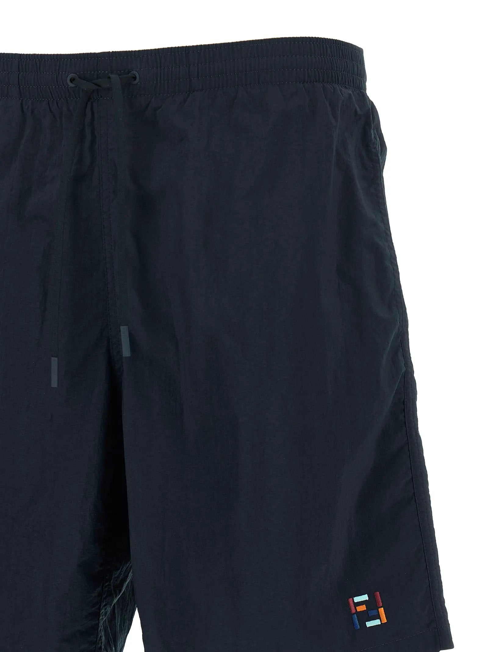 Fendi Blue Polyamide Swim Shorts