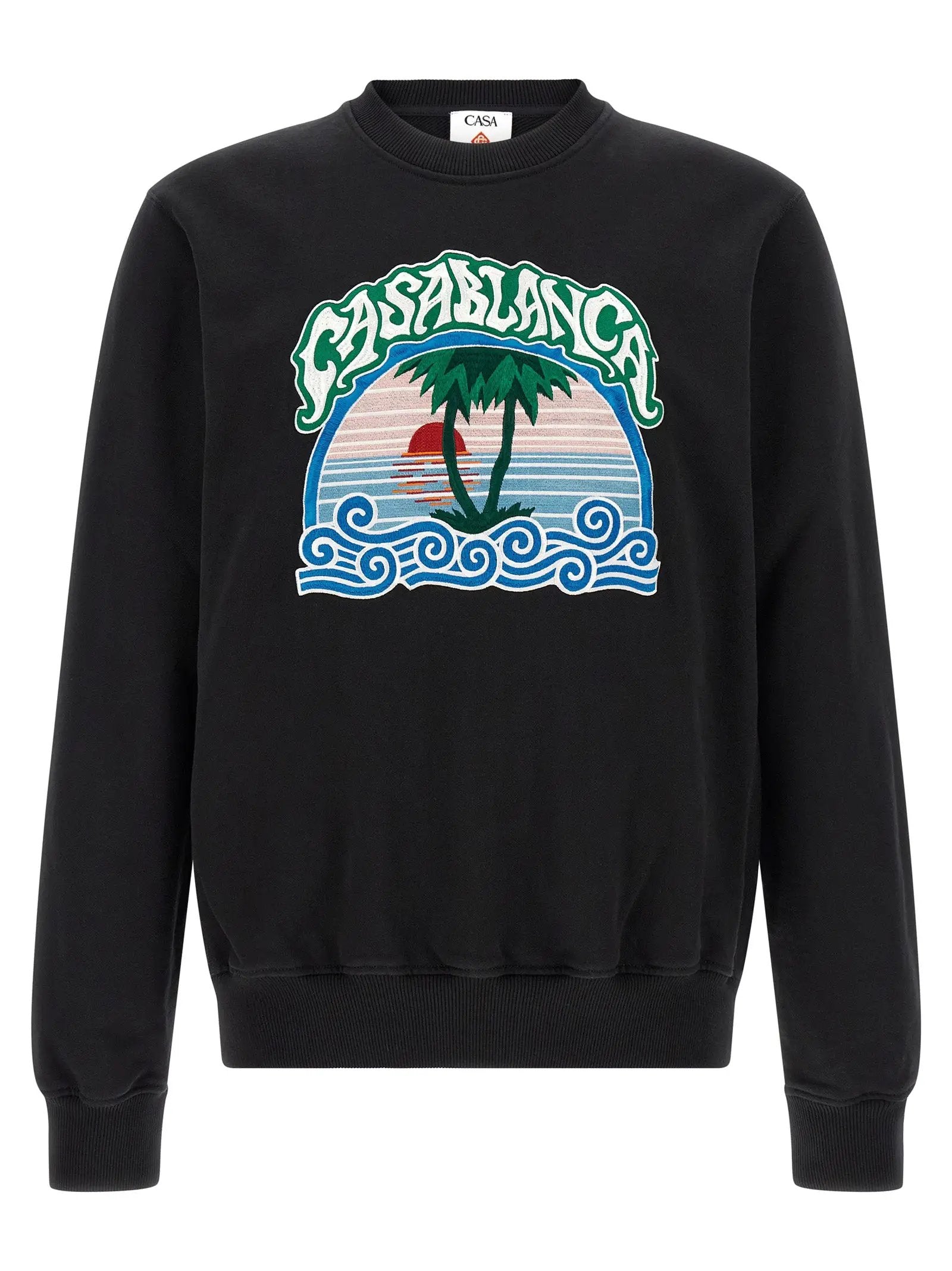 Casablanca Black Organic Cotton Sweatshirt