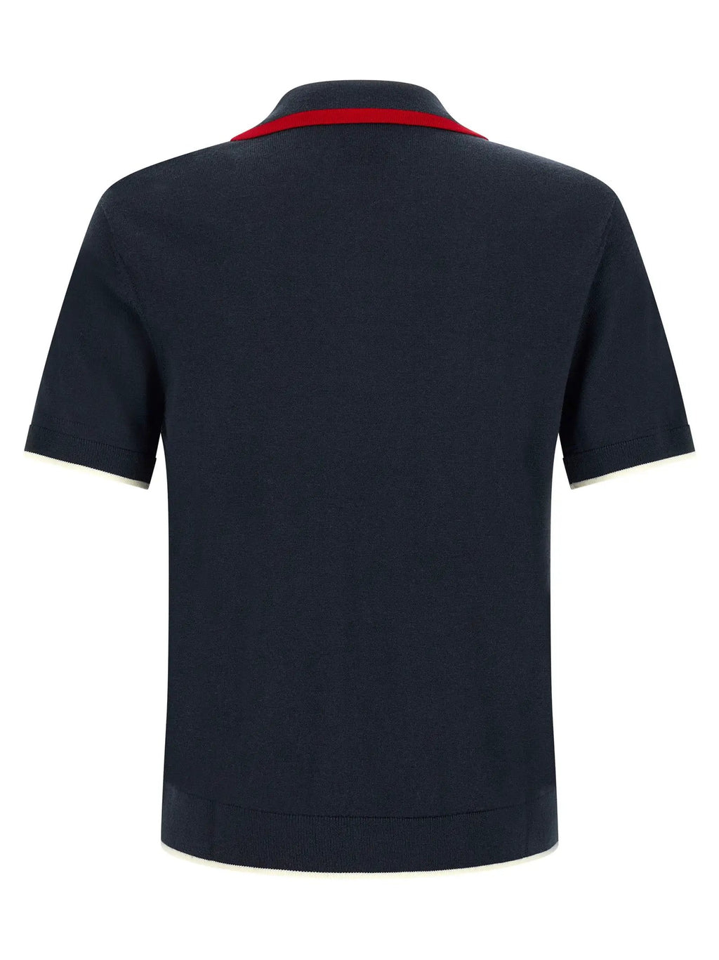 Casablanca Blue Wool Polo Shirt