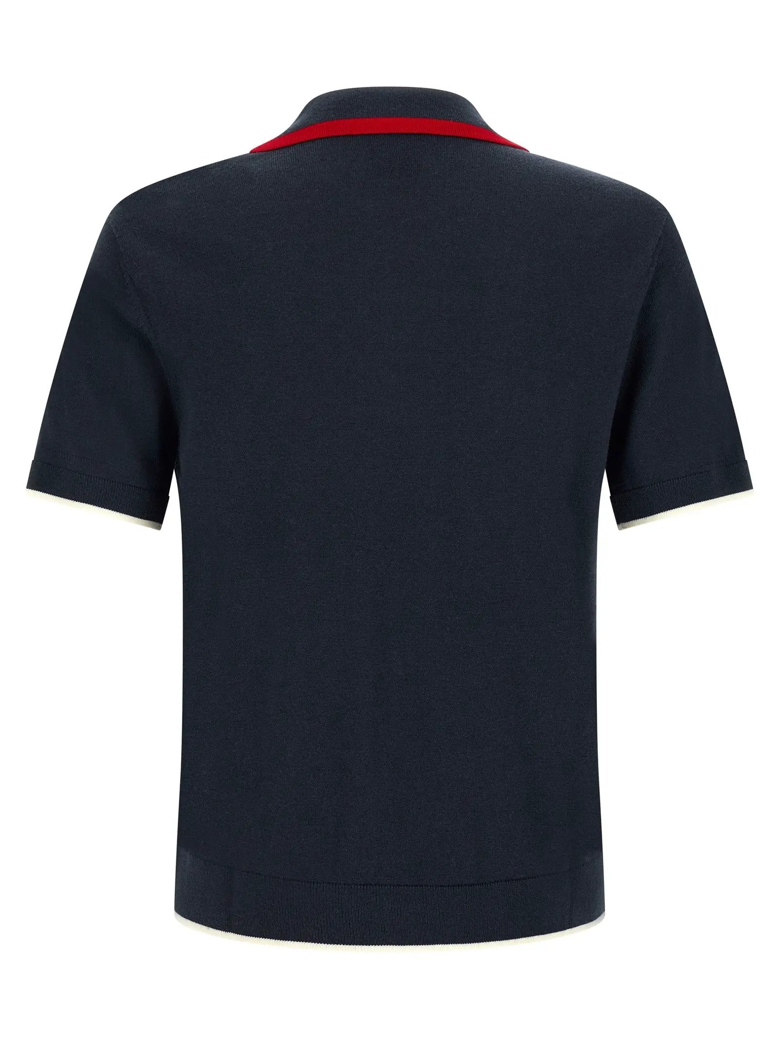 Casablanca Blue Wool Polo Shirt