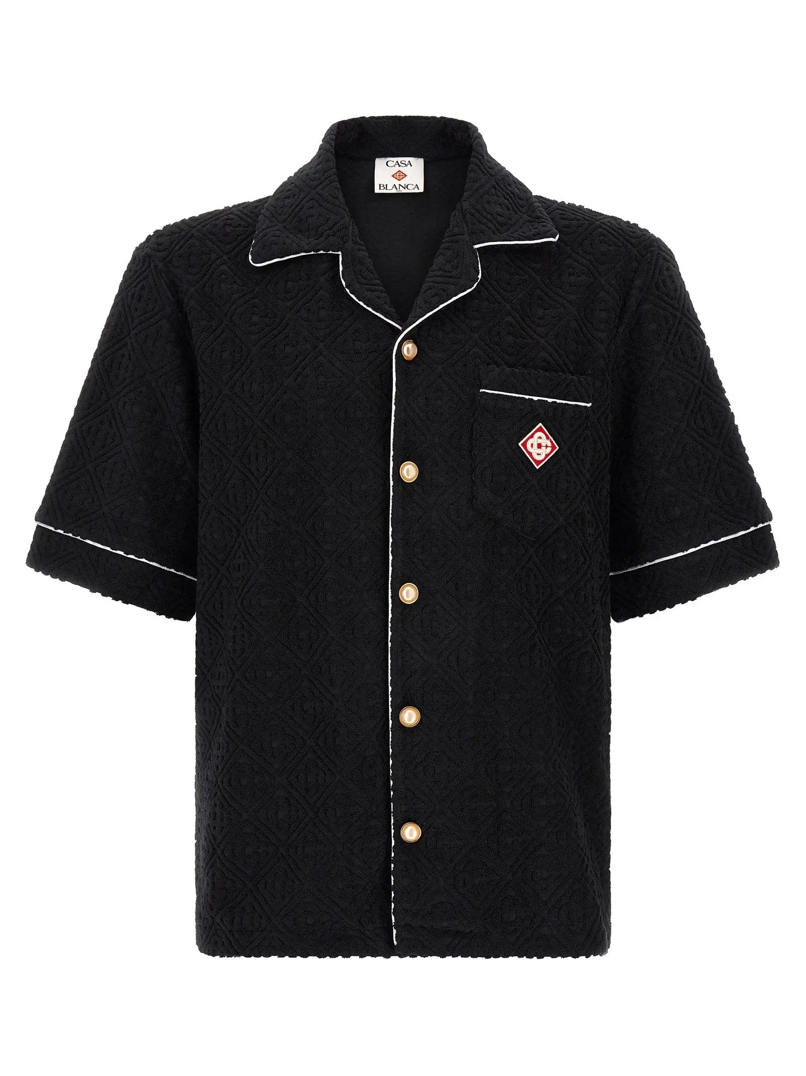 Casablanca Black Cotton Pattern Shirt