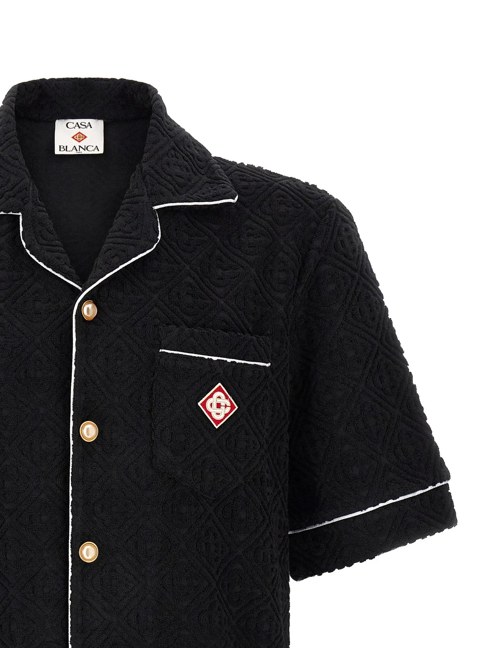 Casablanca Black Cotton Pattern Shirt