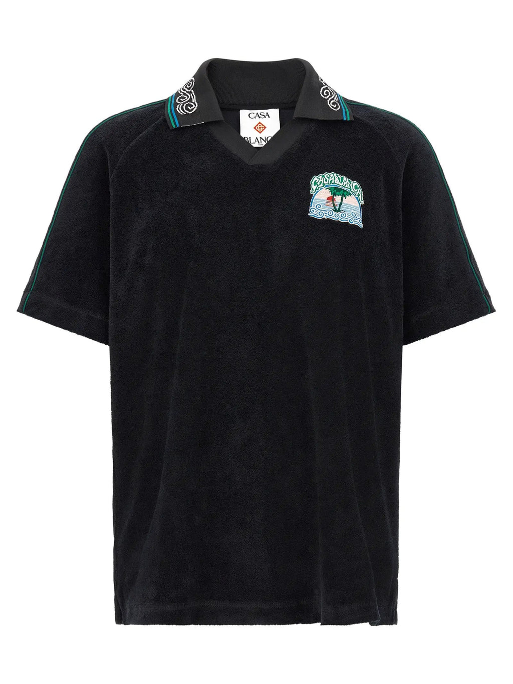Casablanca Black Cotton Polo Shirt