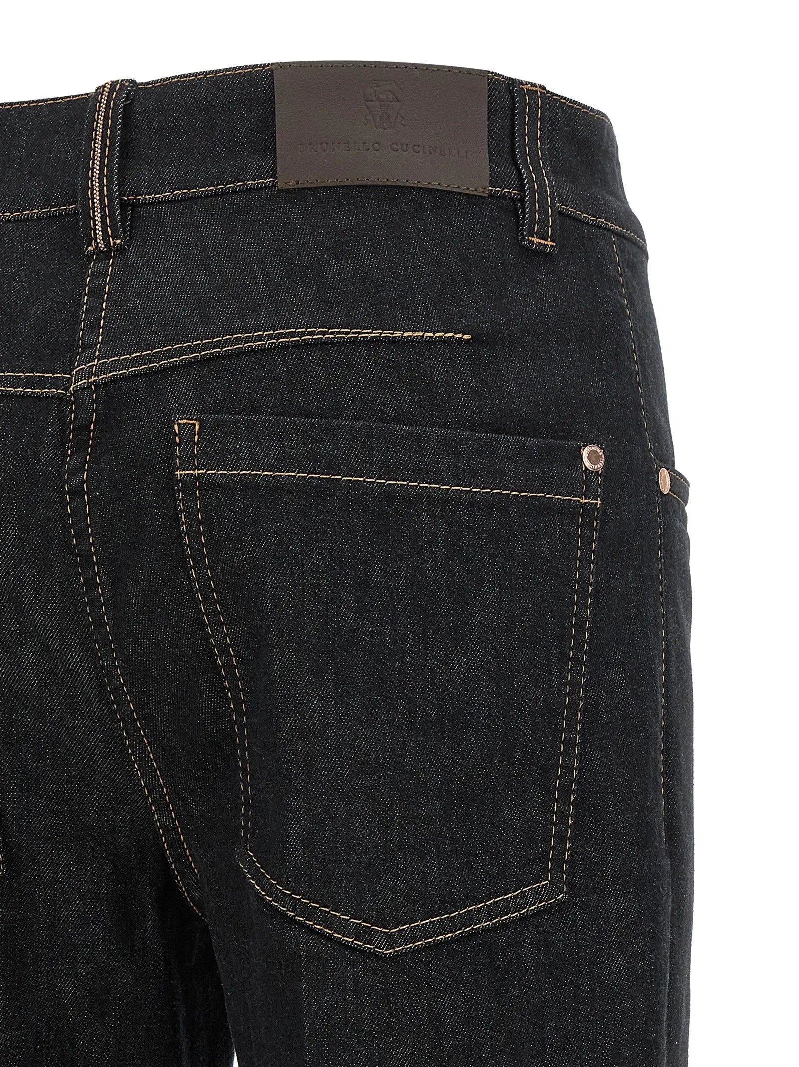 Brunello Cucinelli Blue Cotton Flared Jeans