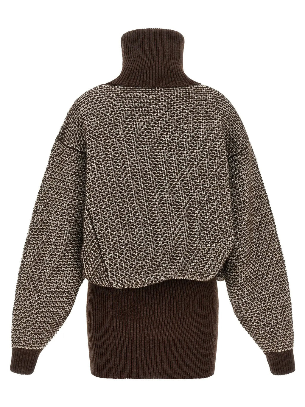 MM6 Maison Margiela Brown Wool Short Dress