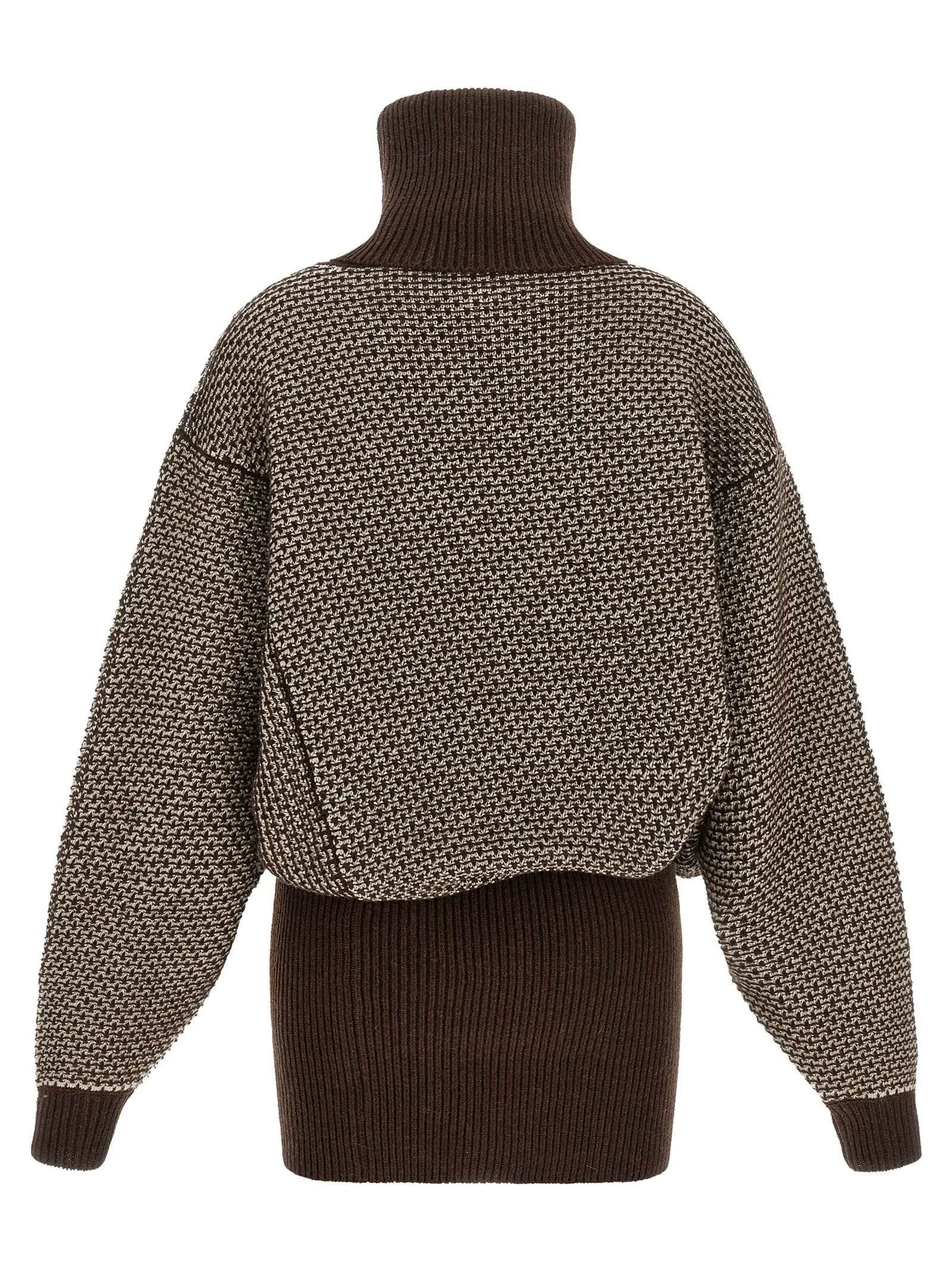 MM6 Maison Margiela Brown Wool Short Dress