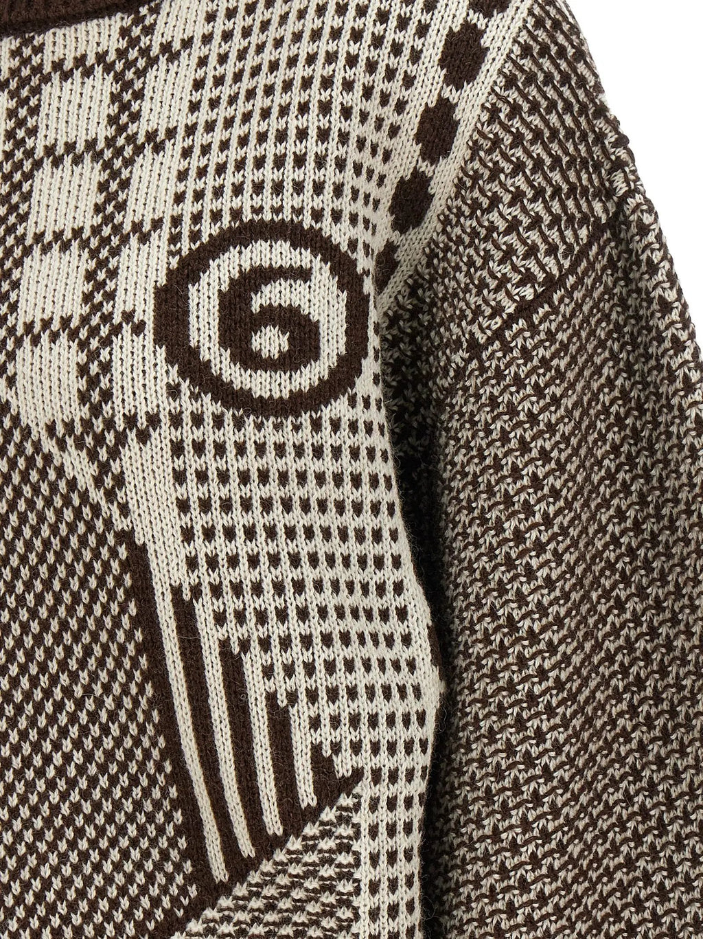 MM6 Maison Margiela Brown Wool Short Dress