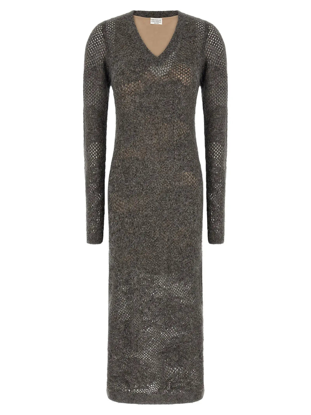 Brunello Cucinelli Gray Nylon Casual Dress
