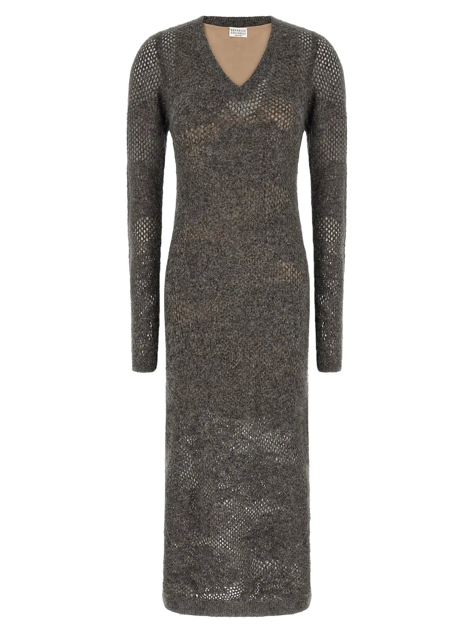 Brunello Cucinelli Gray Nylon Casual Dress