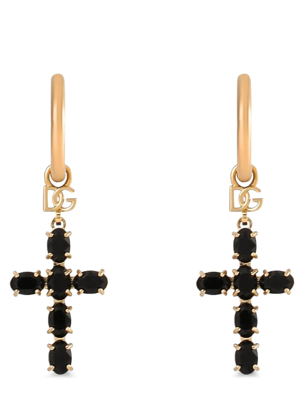 Dolce & Gabbana Black Brass Earrings