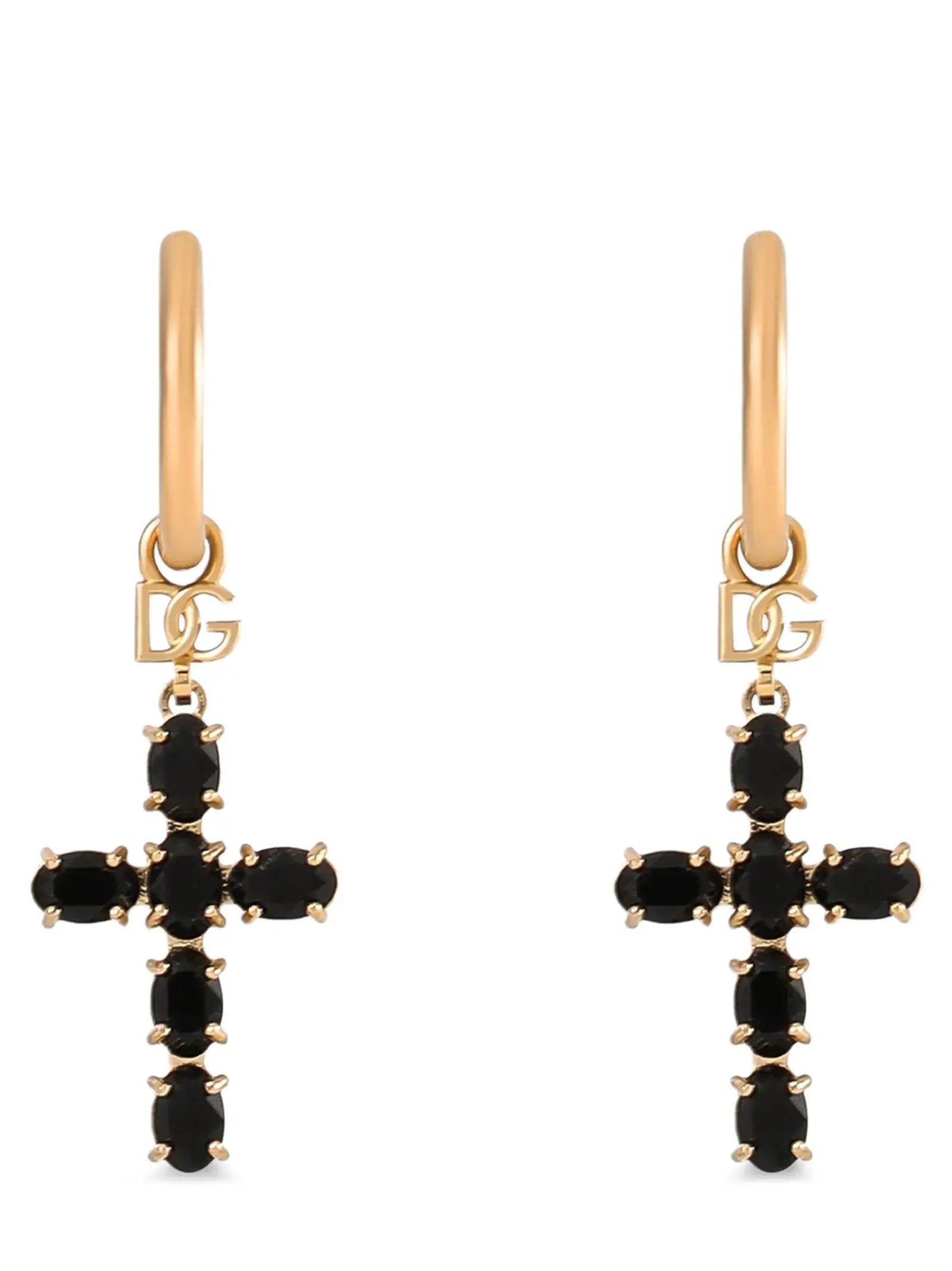 Dolce & Gabbana Black Brass Earrings