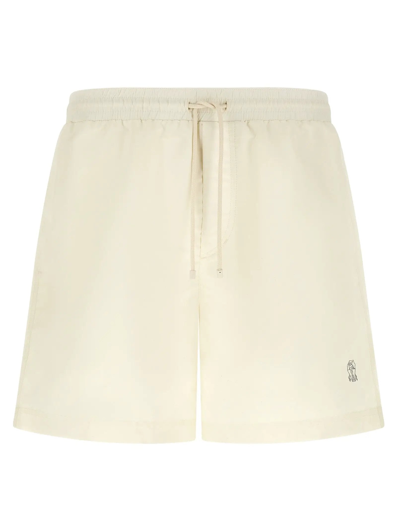 Brunello Cucinelli White Polyester Swim Shorts