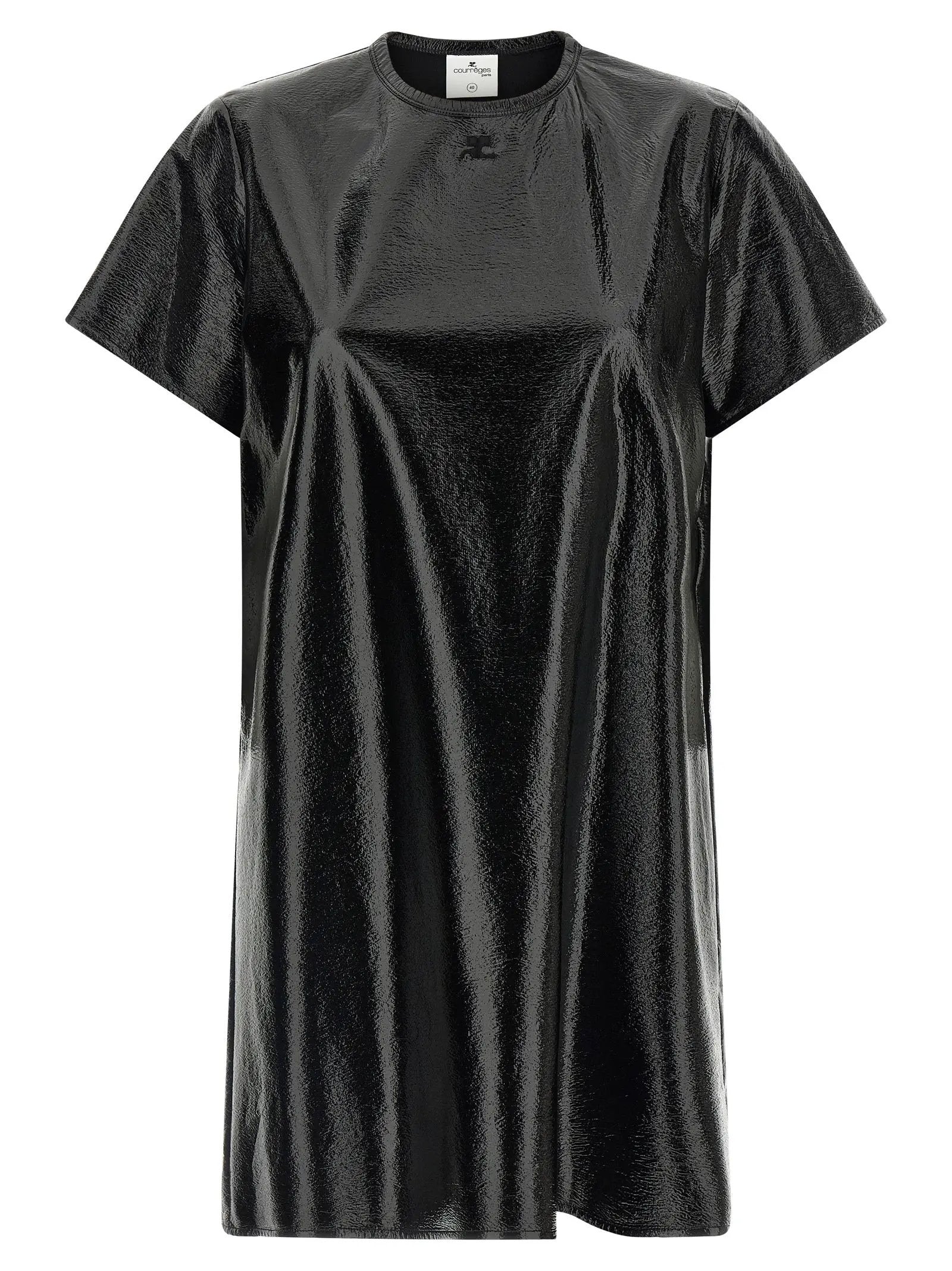 Courrèges Black Viscose Short Dress