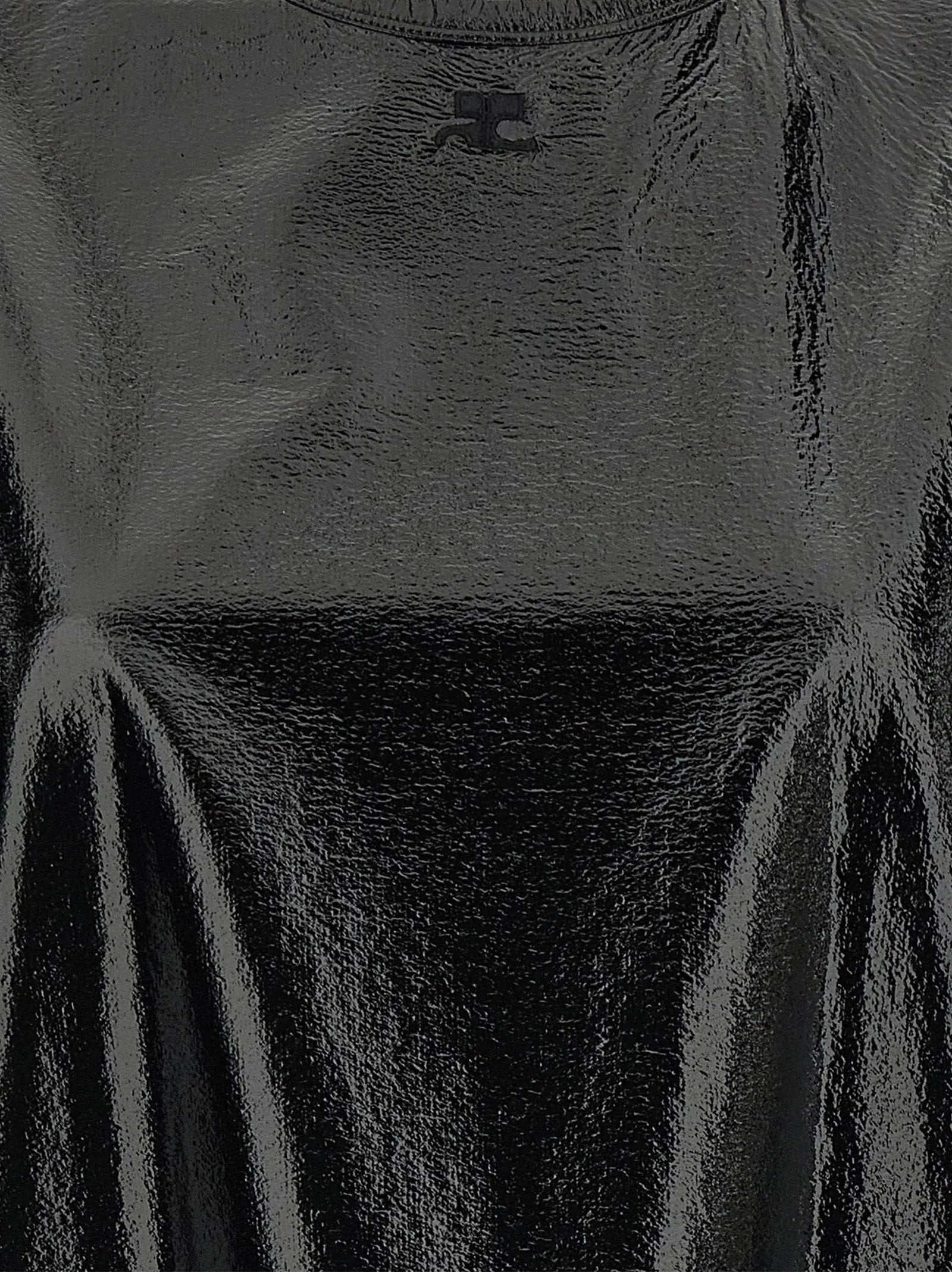 Courrèges Black Viscose Short Dress