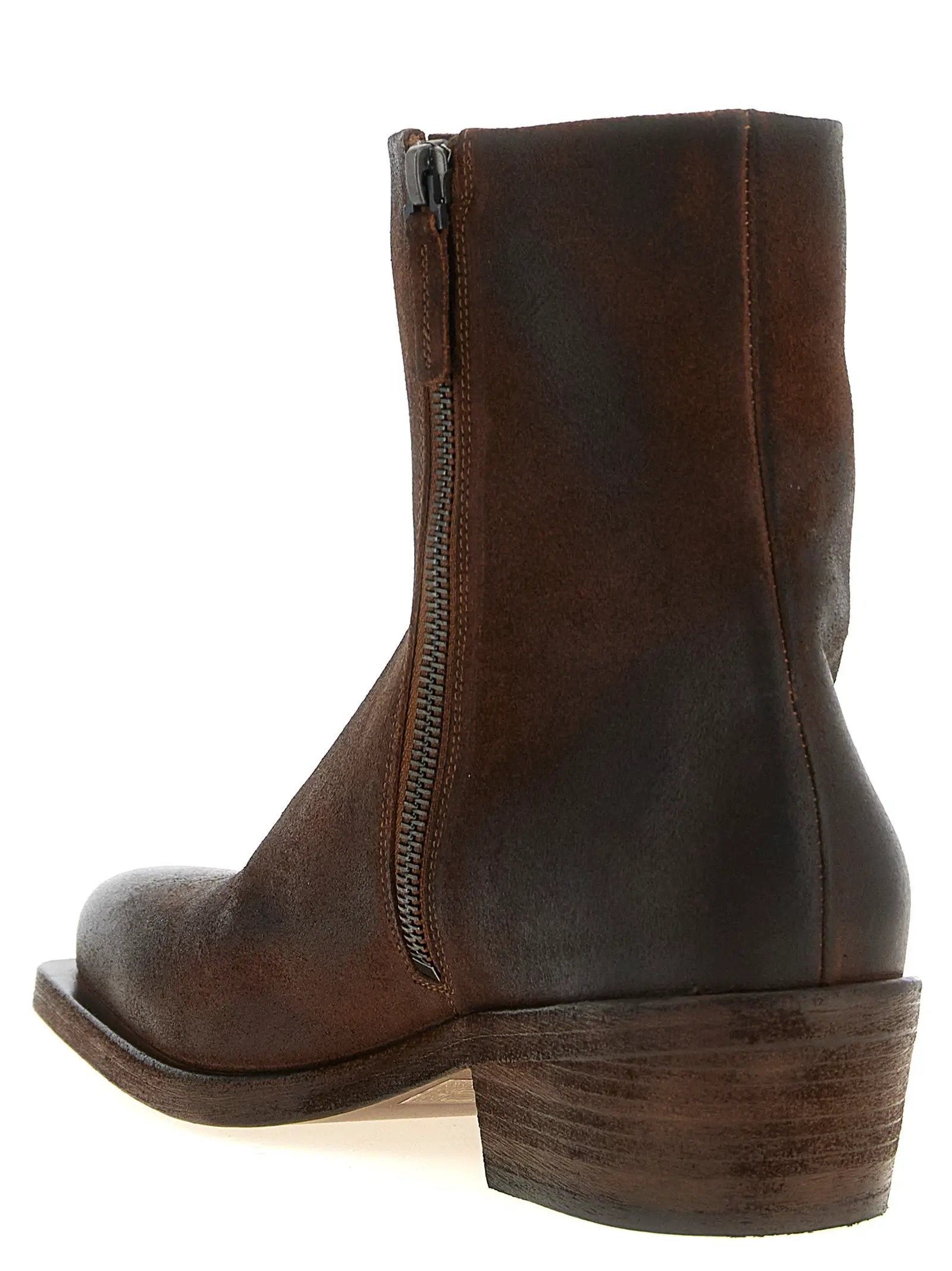 Marsell Brown Calfskin Ankle Boots