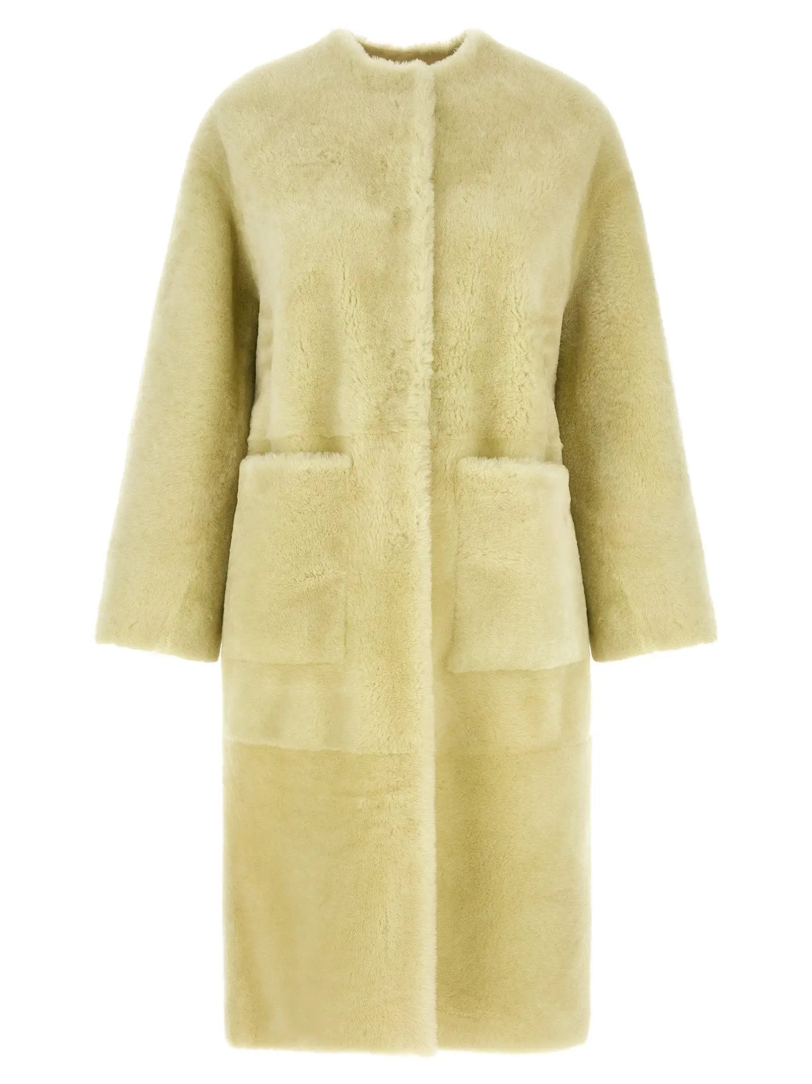 BLANCHA BLANCHA Bicolor Lamb Fur Coat