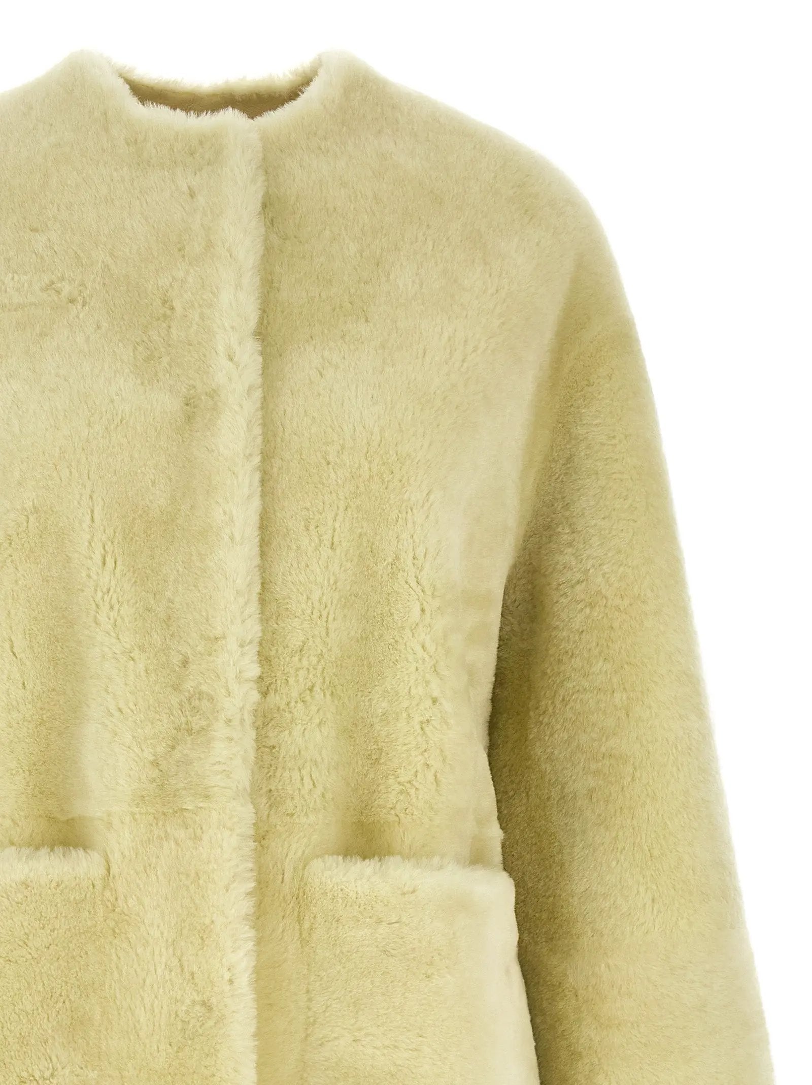 BLANCHA BLANCHA Bicolor Lamb Fur Coat