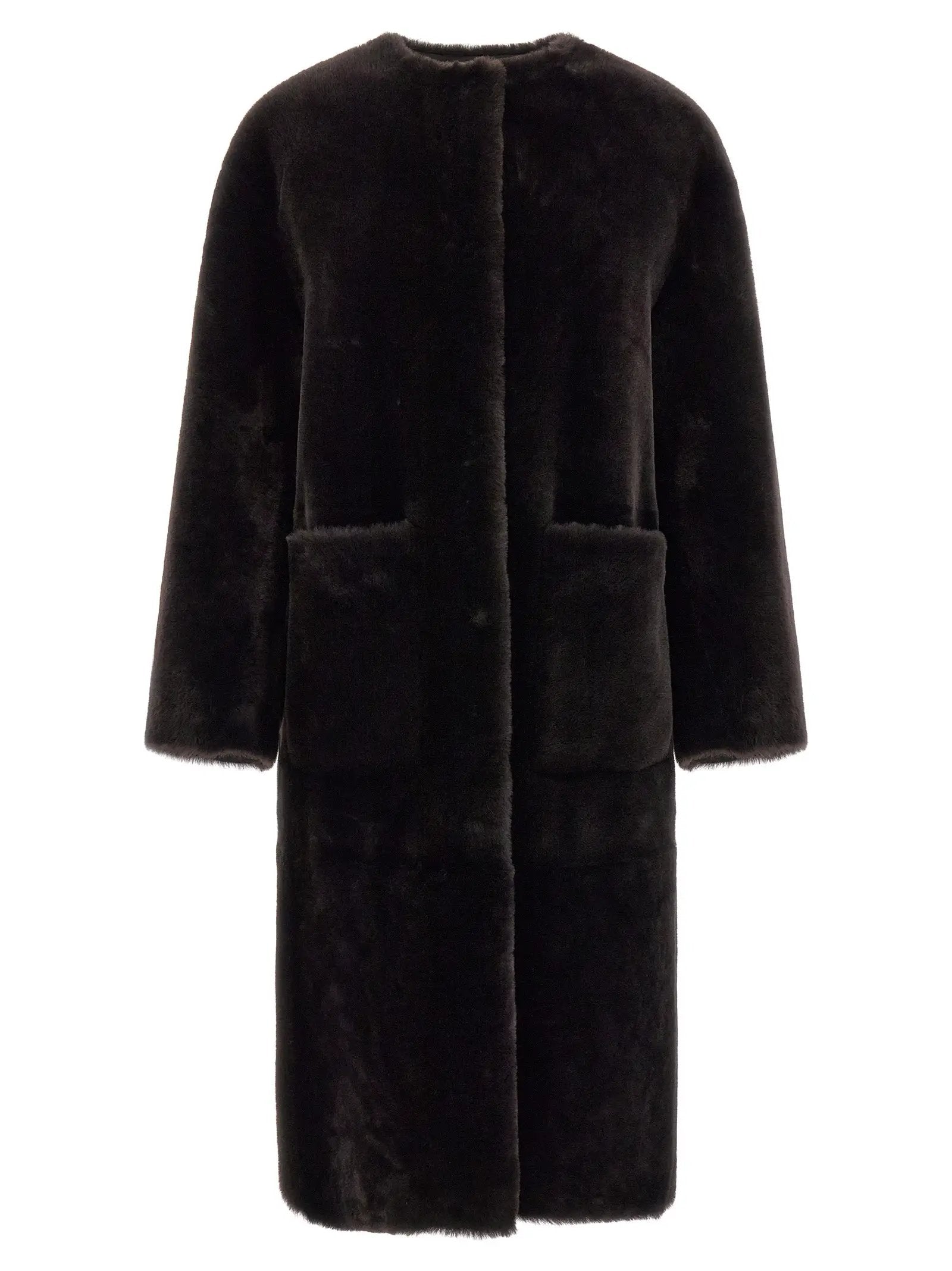 BLANCHA BLANCHA Brown Lamb Fur Coat